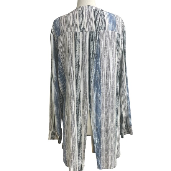 Astr Split Back striped tunic top large - Picture 4 of 12